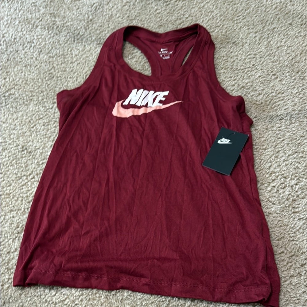 Nike Red Relaxed Tank Top